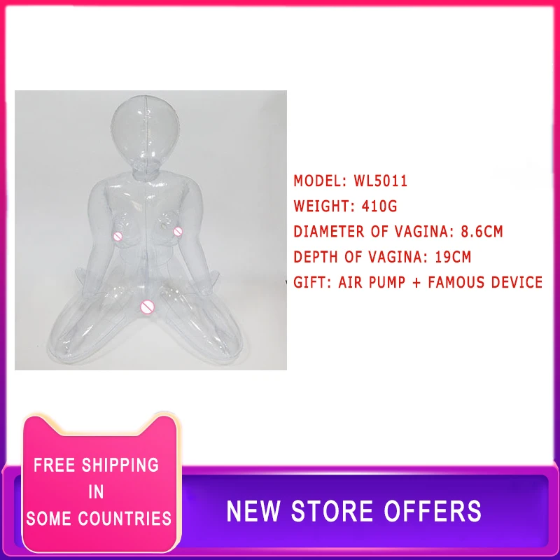 Transparent Sex Dolls Inflatable Doll Toys Male Masturbator Sex Toy For Men Sex Shop For Adults Realistic Vagina Erotic Sextoy