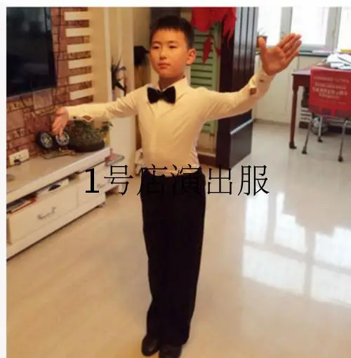 Boys Professional Latin Dance Costumes Shirt Pants for Kids Competition Shows Salsa Ballroom Dancing Clothes Wear Outfits