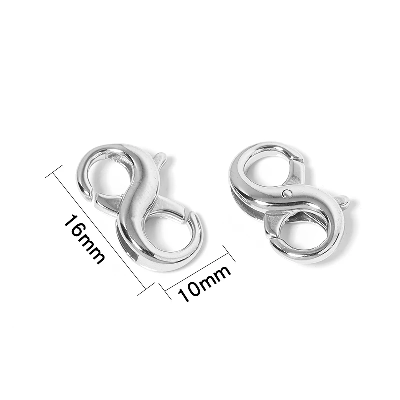 Edelstahl 8 Form Doppel Kopf Haken haken Für Halskette & Armband Kette DIY Mode Schmuck Ergebnisse End Schnalle DIY halskette – Detail 3
