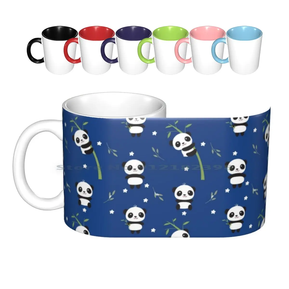 Panda Face Mask Ceramic Mugs Coffee Cups Milk Tea Mug For Germ Reusable Mouth Dust