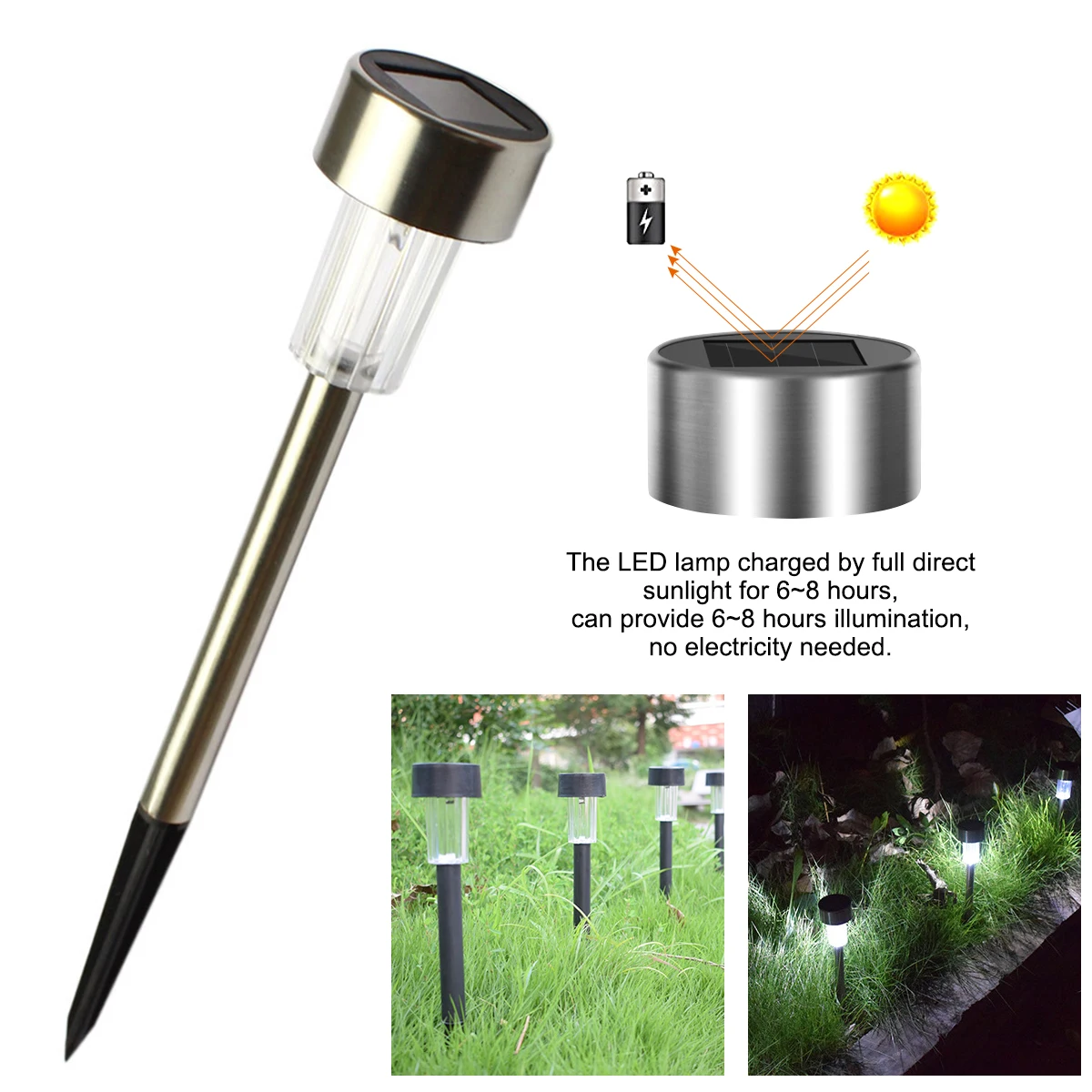 12pcs LED Solar Lamp Outdoor Solar Garden Lights Lantern Waterproof Landscape Lighting For Pathway Patio Yard Lawn Decoration