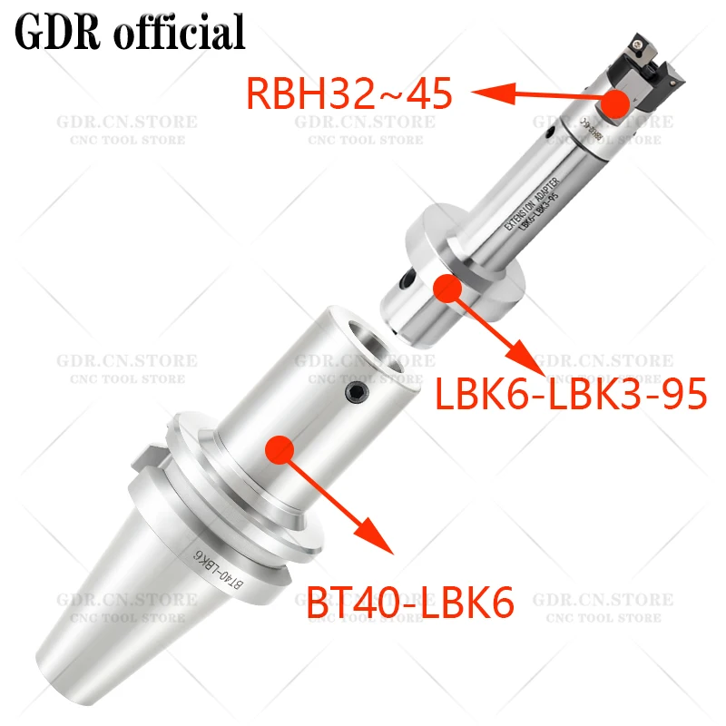 LBK1 LBK2 LBK3 LBK4 LBK5 LBK6 BT30 BT40 LBK Extension rod Tool Holder conversion interface RBH EWN Fine Boring head tool holder