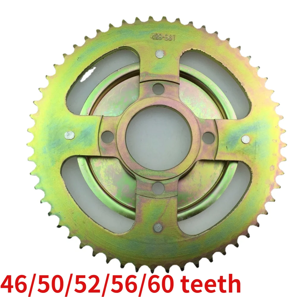 

46/50/52/56/60 Teeth Off-road Motorcycle 428-type 56-tooth Pad Large Sprocket Tooth Plate for ATV Gear Chain Installation.