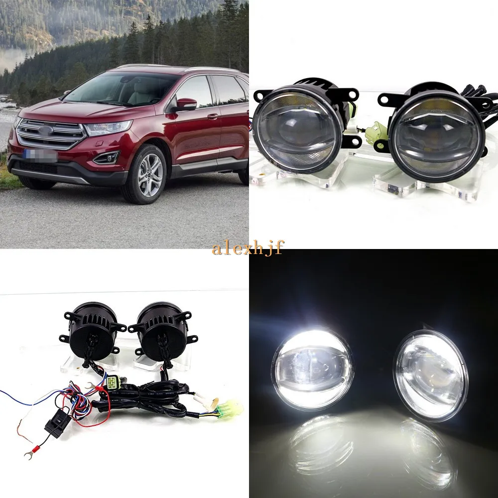 July King 1600LM 24W 6000K Car LED Q5 Lens Fog Lamp +1000LM 14W Day Running Lights DRL Case for Ford Ford Edge 2015-2018