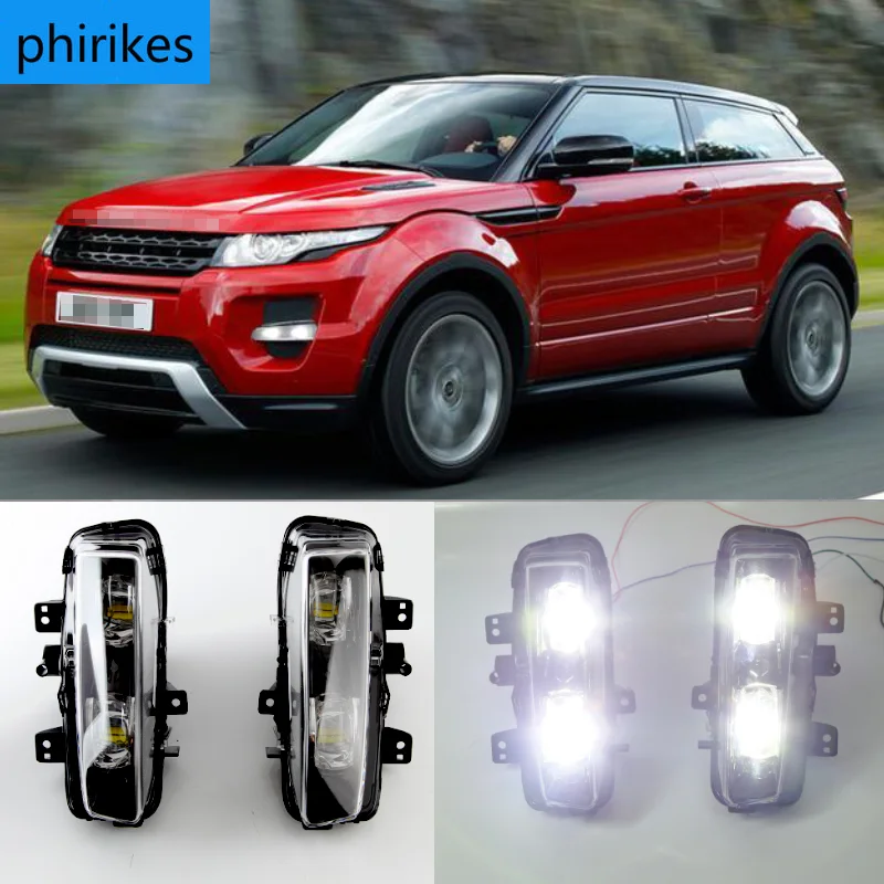 

LED DRL fog light for Land Rover for Range Rover Evoque 2011-2015 fog lights cover Grill covers frame Daytime Running Light