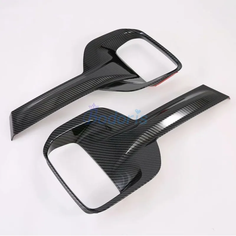 

For KIA SELTOS 2019 2020 Carbon Fiber Color Front Fog Lamp Cover Foglight Frame Trim Light Protector Car Styling Accessories