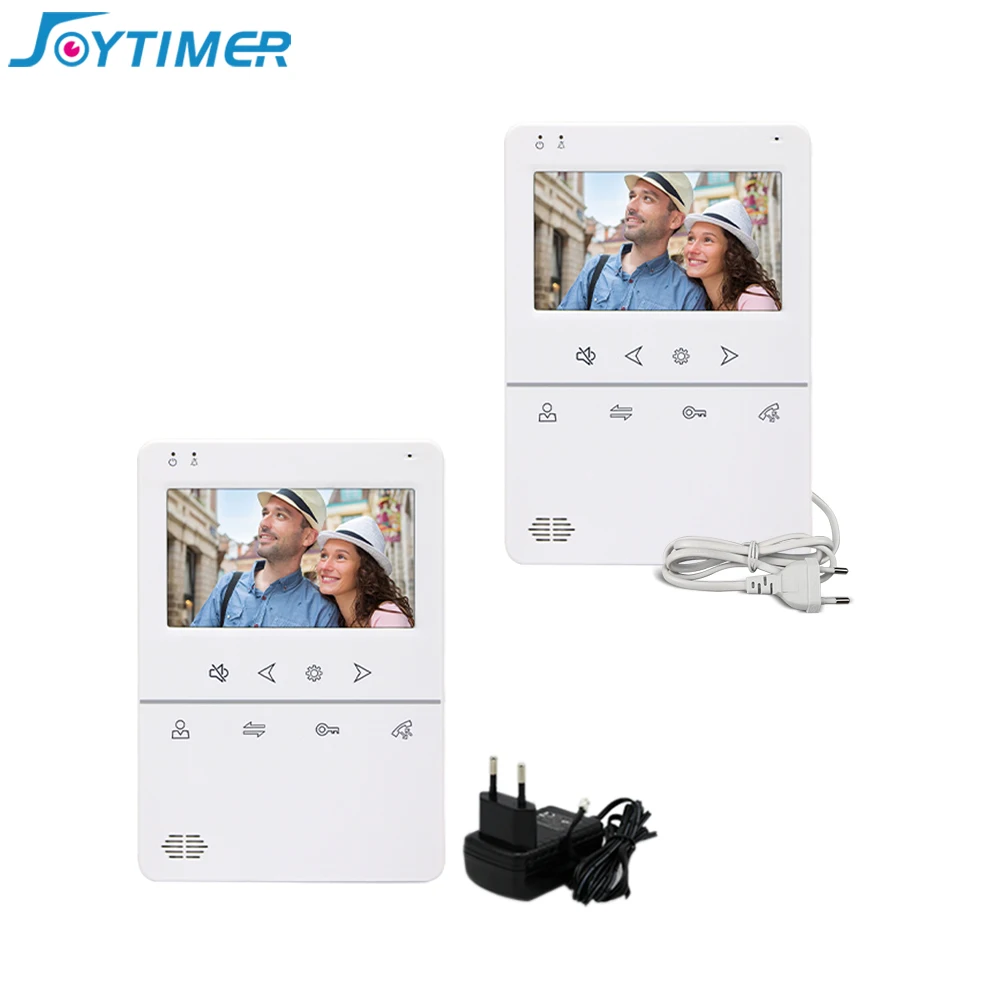 New 4.3 Inch Video Intercom for Home Security Camera Door Phone IR Night Vision Camera Doorbell Kit for Apartment One-Key Unlock