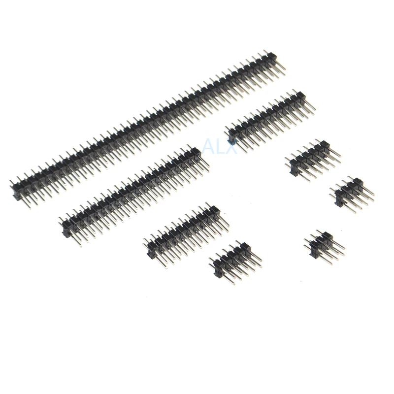 10PCS dip 2*2/3/4/5/6/7/8/9/10/12/16/20/40/ PIN double row PIN HEADER 2.54MM PITCH MALE Strip Connector 2X/6/8/10/20