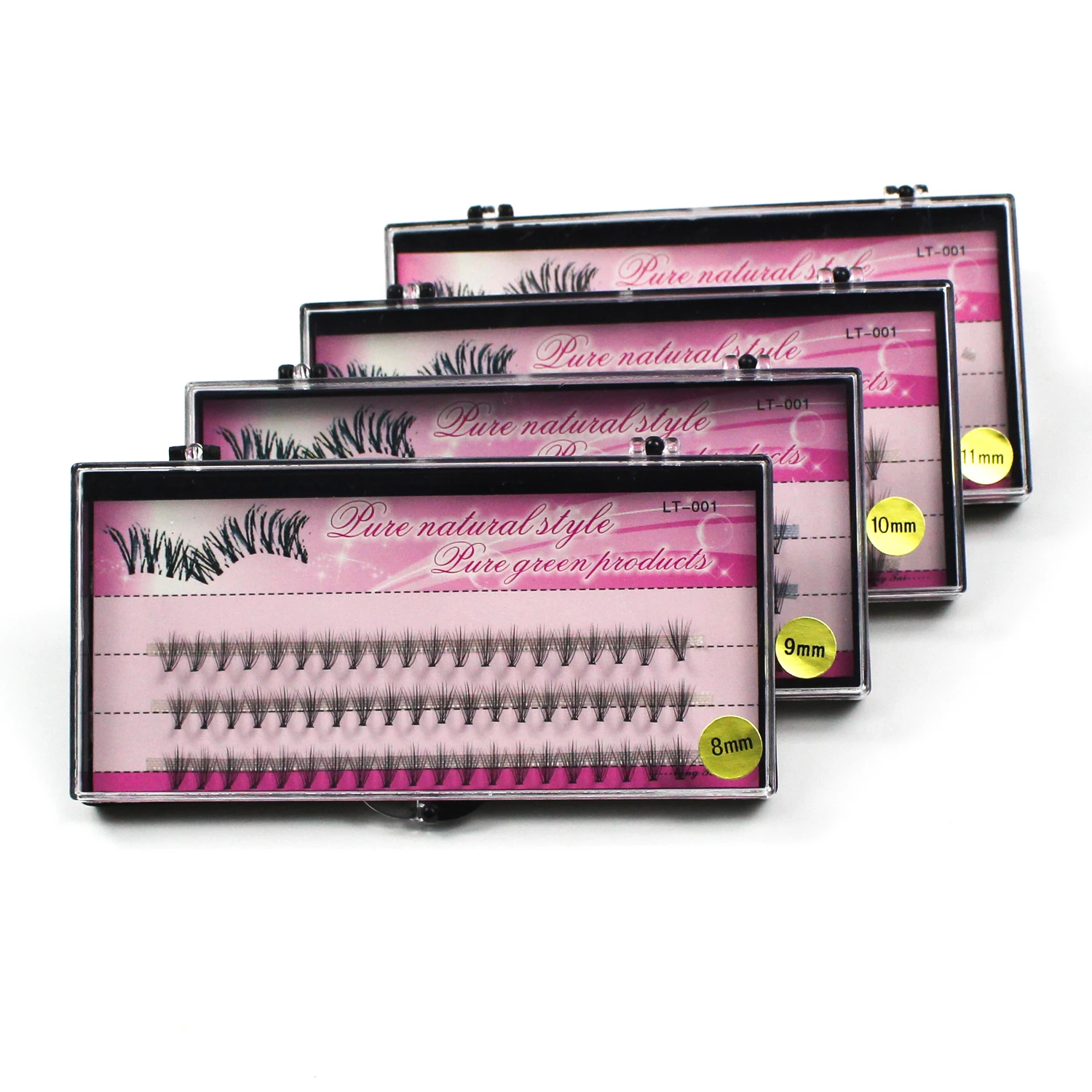 60pcs Individual Cluster Eye Lashes Professional Makeup Grafting Fake False Eyelashes for Eyelash Extensions False Eyelashes Tab