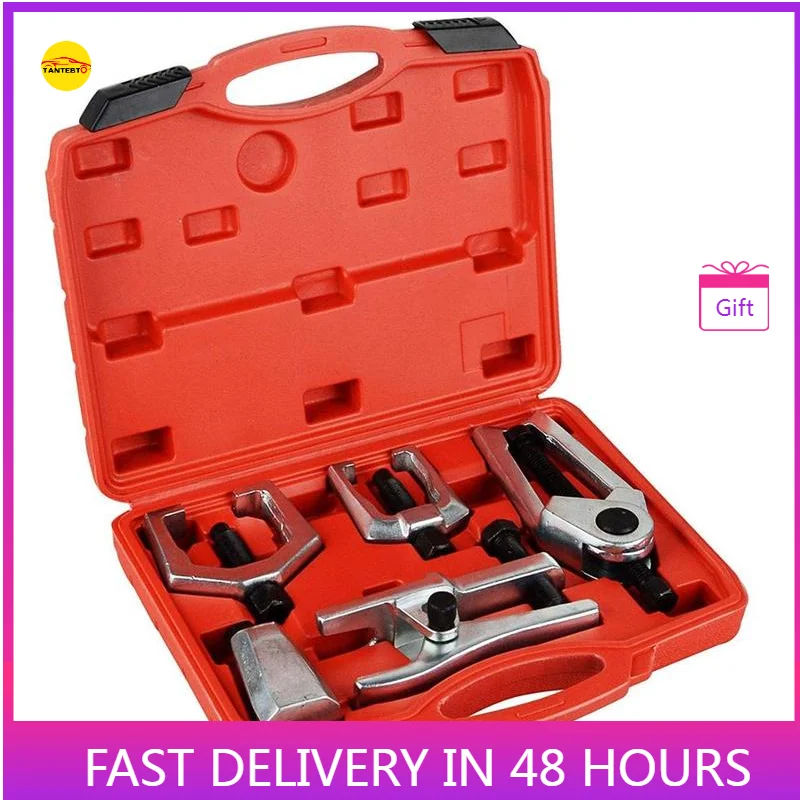 

5pc Front End Ball Joint Service Tie Rod Set Pitman Arm Puller Remover Tool Kit