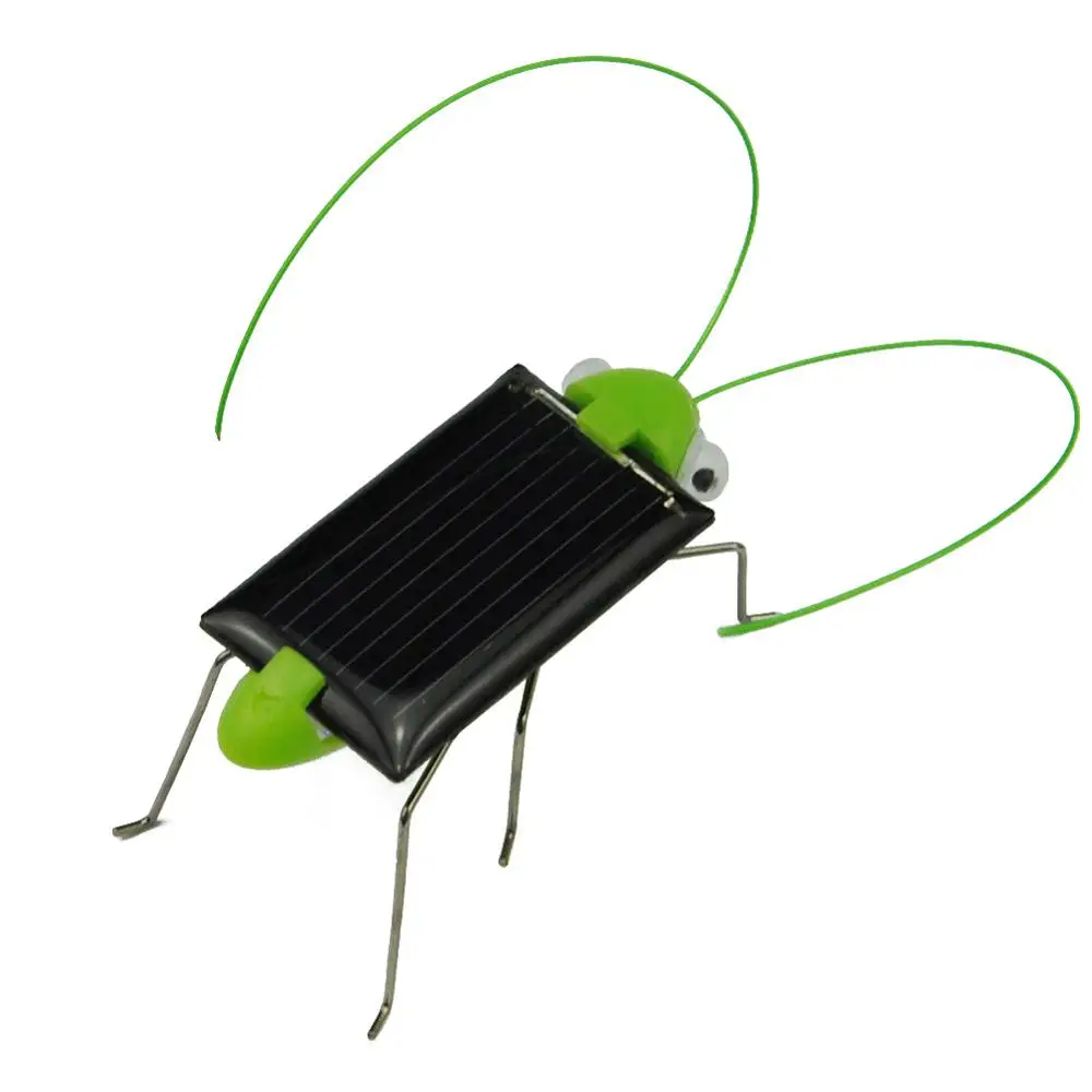 Wholesale Solar Grasshopper Insect Bug Moving Toy, Lovely funny Mini Solar toy  Insect Teaching Fun Gadget Toy Gift