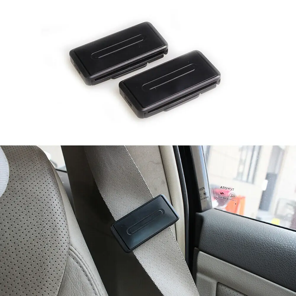 2 pièces porte-ceintures de sécurité de voiture réglable, bouchon, pince de boucle, Clip de ceinture de sécurité de véhicule Portable, accessoires