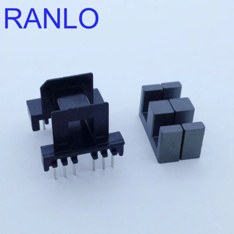 RANLO EF20 6+8pin Transformes Bobbin Frame PC40 Ferrite Core