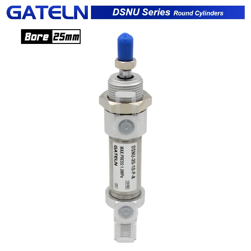 

DSNU25 round mini stainless steel air pneumatic cylinder DSNU-25-20-P-A DSNU25-30-PPV-A DSNU-25-60-P-A Stroke 10-200mm