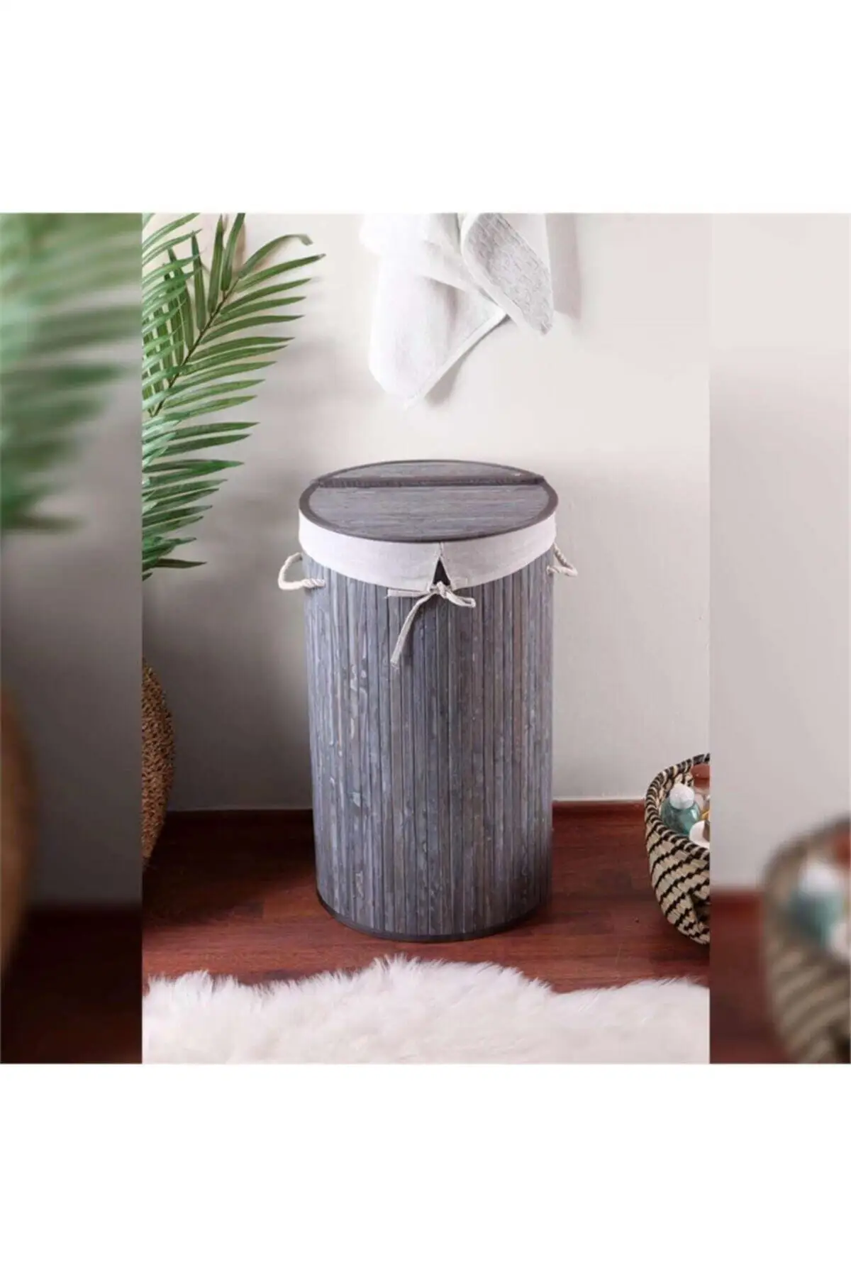 Bamboe Vuile Wasmand Ronde