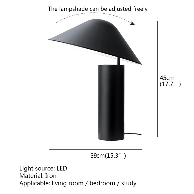 OUFULA Modern Creative Table Lamp Simple Mushroom Design Desk Light Decorative for Home Living Room