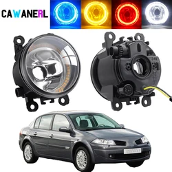 2 X Car Right + Left Angel Eye Fog Light Assembly For Renault Megane II III 2002-2015 Halo Ring Fog Daytime Running Lamp DRL 12V