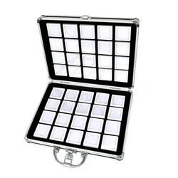Estuche de almacenamiento de diamantes portátil de aleación de aluminio, taburete Simple para chica, caja de pintura de diamantes, organizador de cuentas de piedras preciosas