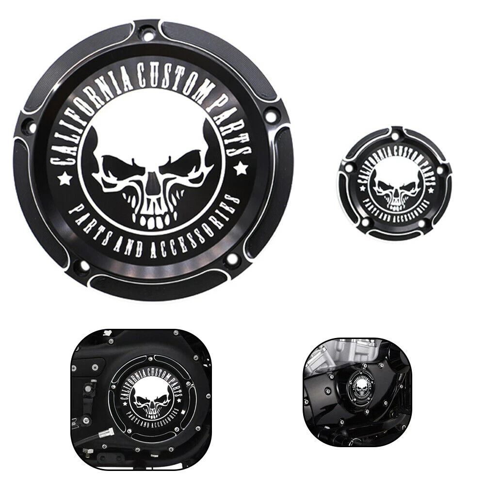 Motorcycle Black Center Fuel Gas Tank Door Cover Decorative Cap for Harley Touring Treet Glide 2008-2017