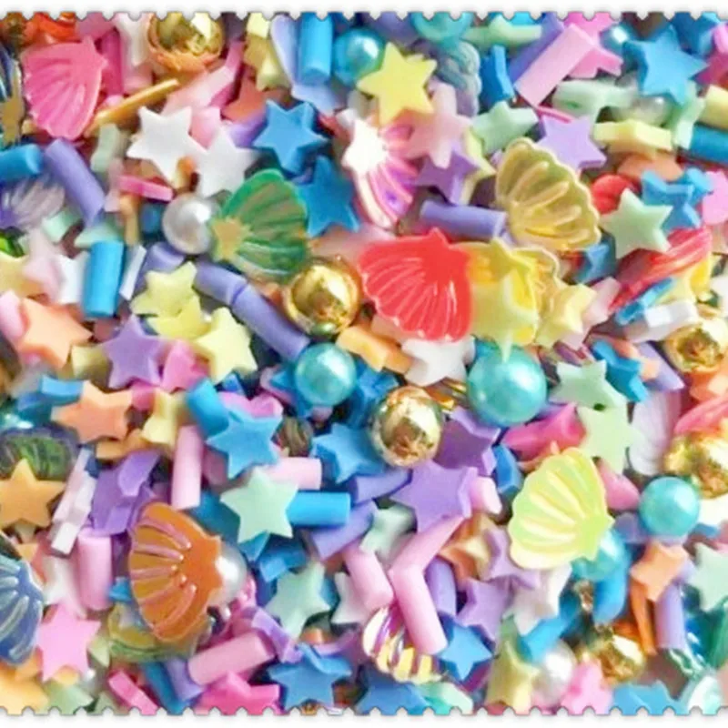 Mixed Shape Polymer Clay Stick Fruit Slices Nontoxic 3d Soft Clay Mixed Color Series for Nails Slime Cream Filler Accessories