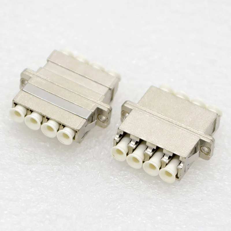 

GONGFENG 20PCS New Hot Sell Optical Fiber Connector LC Quad Flange Coupler Metal Single Multimode Adapter Special Wholesale