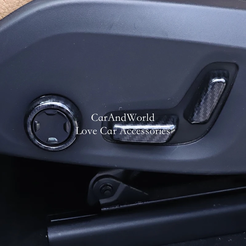 For Volvo XC60 2018-2020 XC90 S90 Interior Moulding Seat Adjust Switch Button Frame Cover Panel Trims ABS Chrome Car Accessories