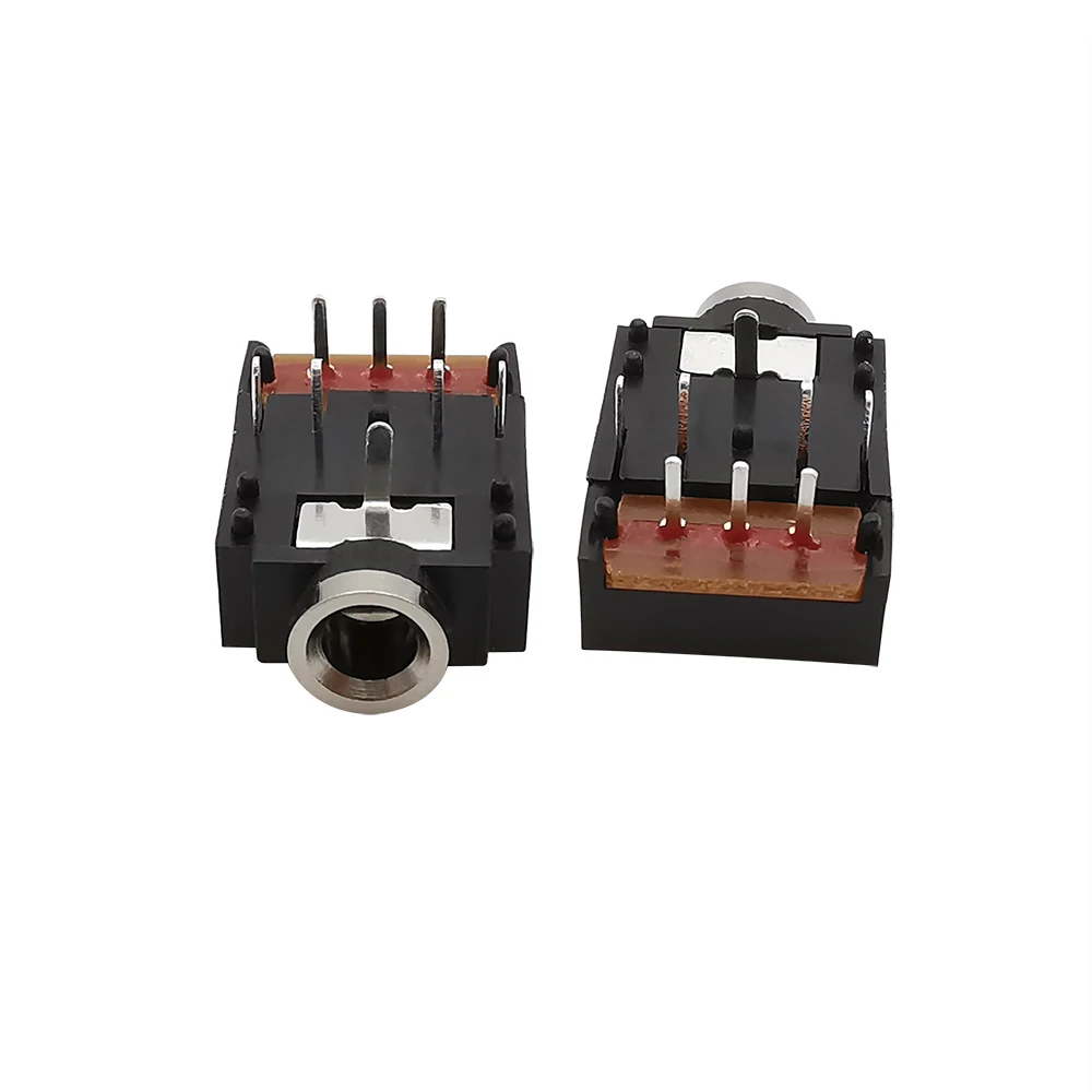 PJ-307 3.5mm Female Stereo Audio Jack Socket Connector 8 Pin 3.5mm Dual Channel Headphone Jack Connector Wth Switch PJ307