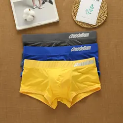 Männer flache-winkel höschen milch seide niedrigen taille elastische drei-dimensionale komfort aussiebum