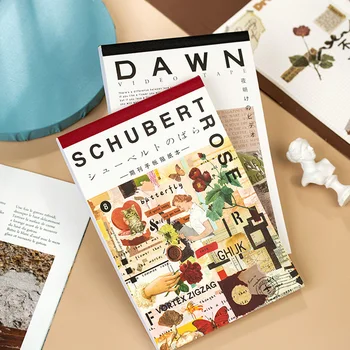 Yoofun 50 arkuszy magazyn książka na naklejki Washi papier dziennik DIY materiał naklejki dekoracyjne notatnik Scrapbooking Ins piśmienne