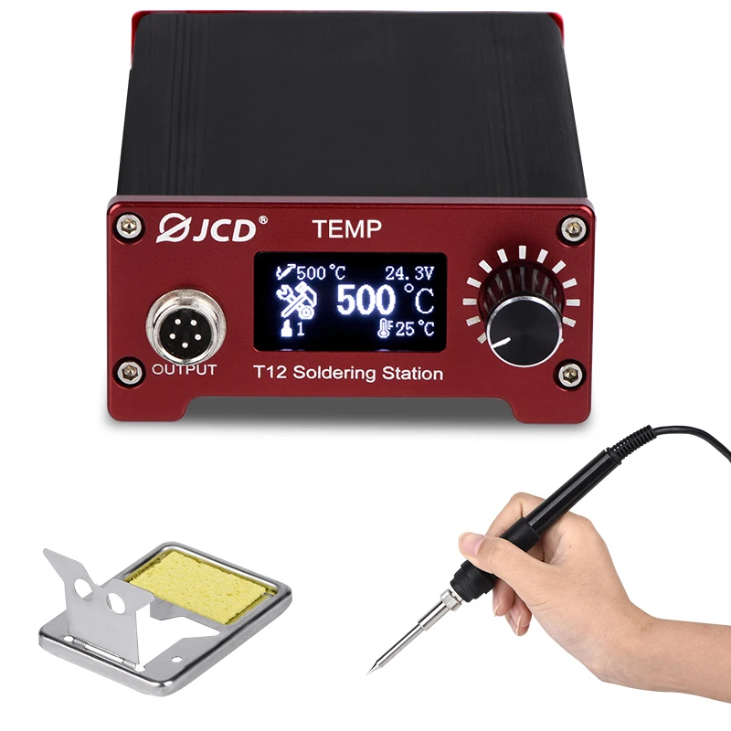 JCD T12 havya kiti dijital ekran 80W kaynak lehimleme İstasyonu sıcaklık ayarlanabilir 220V 110V sıcaklık kaynak araçları