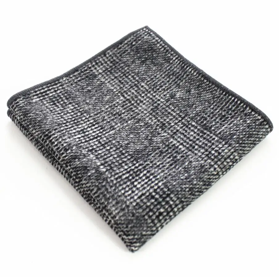 Ricnais Fazzoletto da uomo in lana di alta qualità Solid Pocket Square Business Asciugamano da petto Hanky Gentlemen Occasioni formali di matrimonio