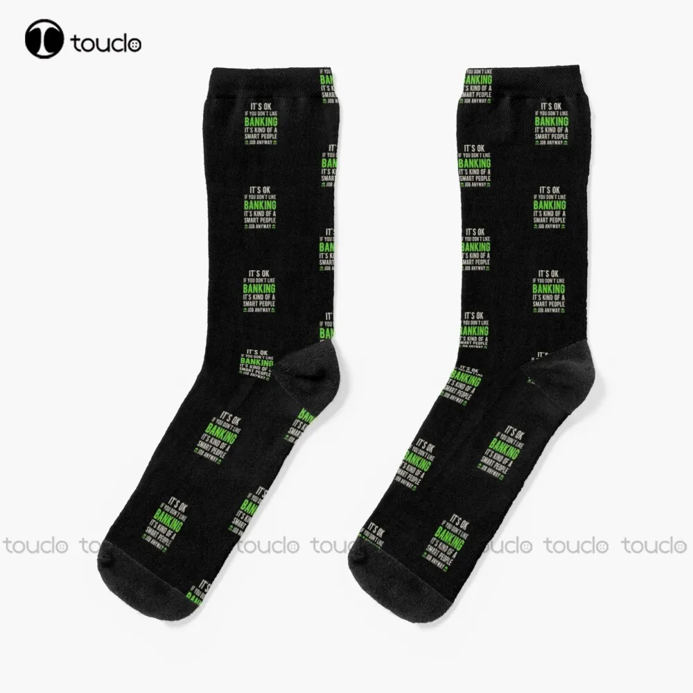 New Funny Banker Socks Running Socks Personalized Custom Unisex Adult Socks Popularity Holiday Gifts Teen Socks