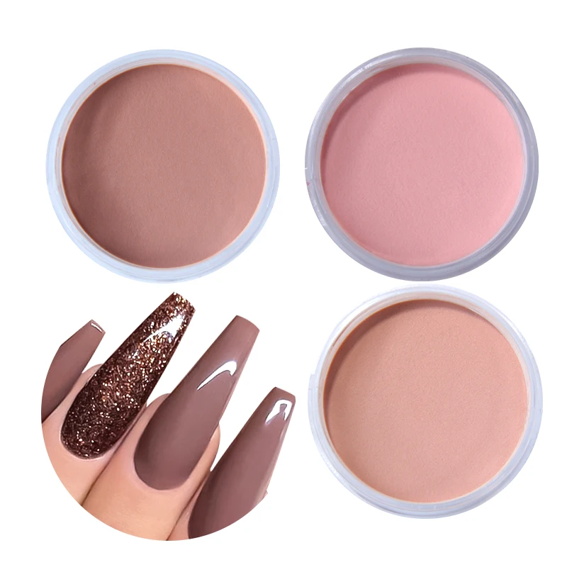 45g Großes Acrylpulver Rot Braun Farbe Nagelverlängerung Spitze Gravur 3D Muster Staubpulver Maniküre Professionelles Nagelzubehör – Detail 8