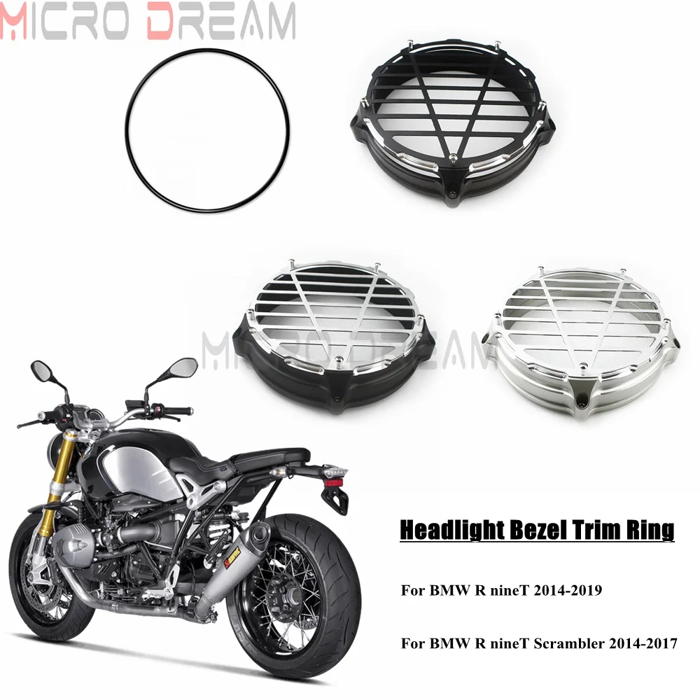 

For BMW R NineT 2014 2015 2016-2019 R Nine T Scrambler 2014-2017 Motorcycle Headlight Bezel Trim Ring Cover Guard Protector New