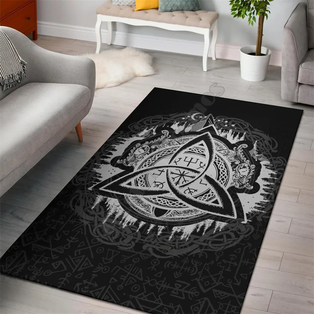 Viking Style Area Rug Dragon Celtic 3D All Over Printed Rugs Mat Rugs Anti-slip Large Rug Carpet Home Decoration