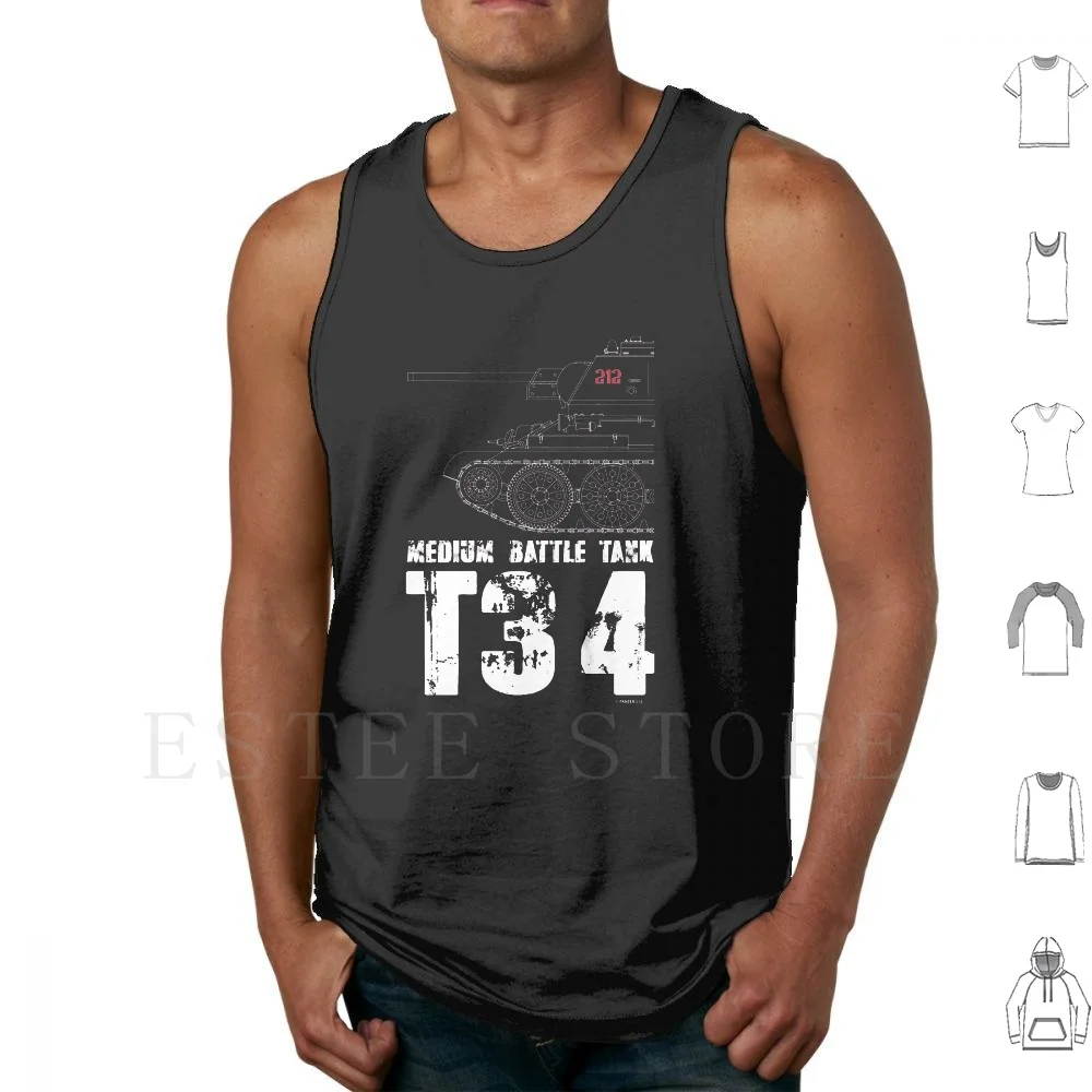 T34 Tank Tank Tops Vest Tiger Tank Fibel Wwii Panzer Panther Kingtiger Manual Transmission Iv Achtung Armor Jagdpanther