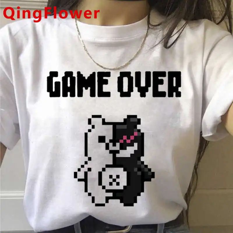 Ouma Kokichi Danganronpa V3 top tees men white t shirt aesthetic couple clothes kawaii summer top harajuku kawaii kawaii