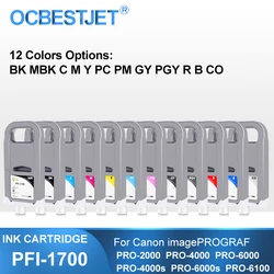 PFI-1700 700Ml 1 Pc Compatibele Inktcartridge Met Pigmentinkt Voor Canon Pro 2000 4000 6000 Pro-6100 PRO-4000s PRO-6000s Printer