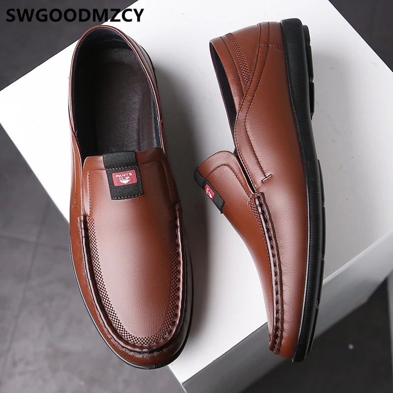 

Лоферы, мужская обувь из натуральной кожи, без шнуровки, Мужская обувь для вождения, модные, мужские, повседневные