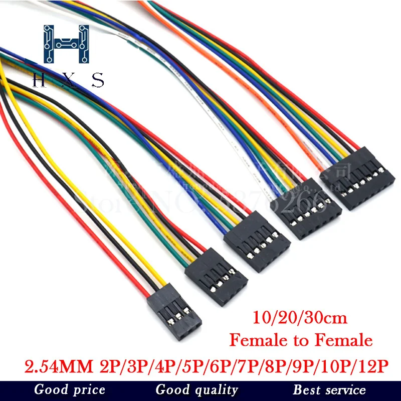 

5PCS 2.54MM 2.54 Wire Dupont Line female to female 1P2 3 4 5 6 7 8 9 10 12 Pin Dupont cable connector JUMPER CABLE WIRE FOR PCB