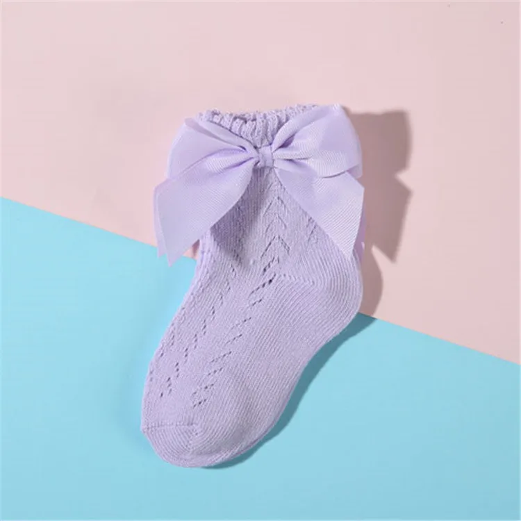 Lawadka Sommer Mesh Neugeborene Baby Mädchen Socken Mode Schleife Dünne Kindersocken für Mädchen Säugling Prinzessin Weiß Rot Schwarz 0-5 Jahre – Detail 13