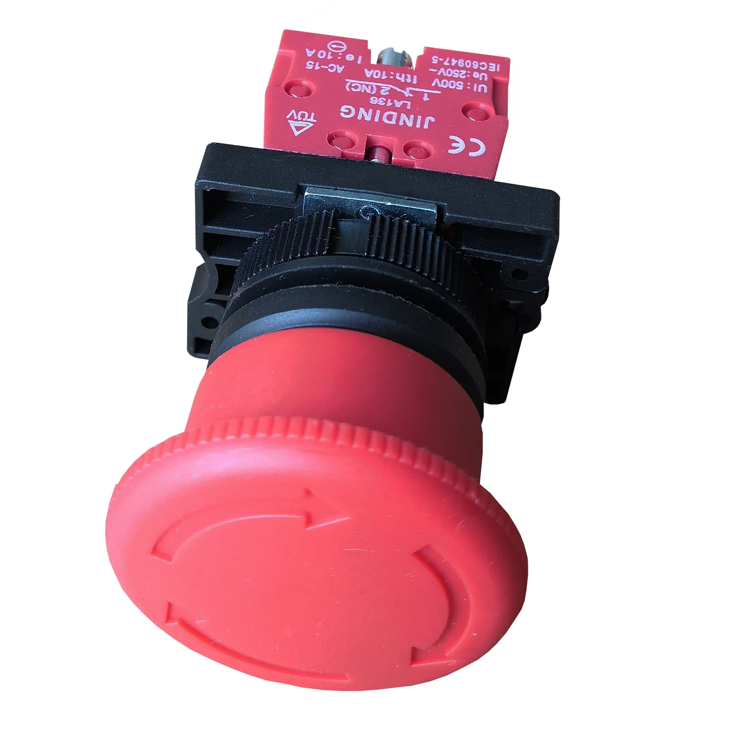 JDNN LA136 500V 10A IP55 NO Interruttore a pulsante di arresto di emergenza Interruttore rotante a fungo di controllo microelettrico per paranco elettrico