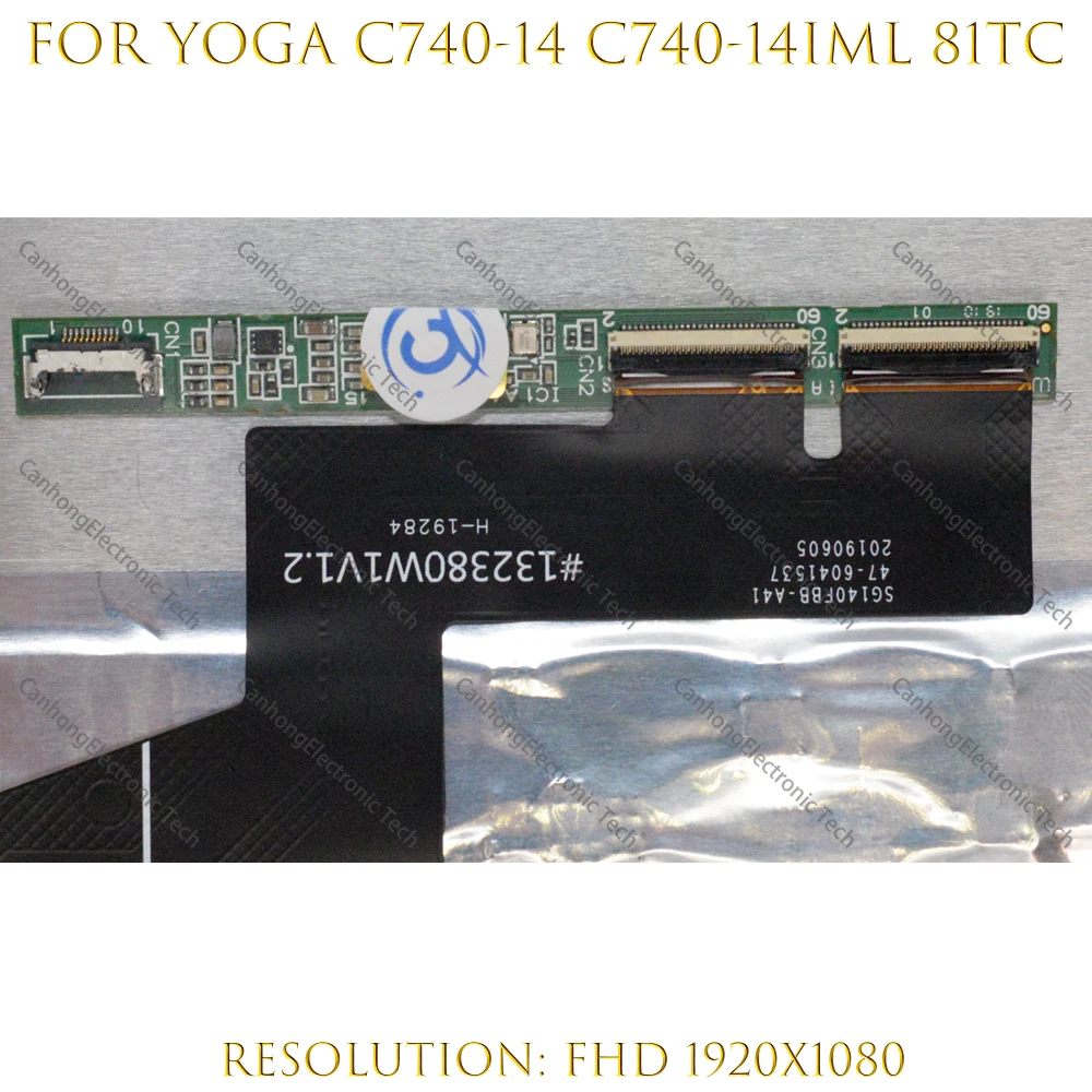 Imagem -04 - Original 14 para Lenovo Yoga C740 14 C74014iml 81tc Display Lcd Montagem da Tela de Toque Painel Substituição do Portátil 5d10u55853