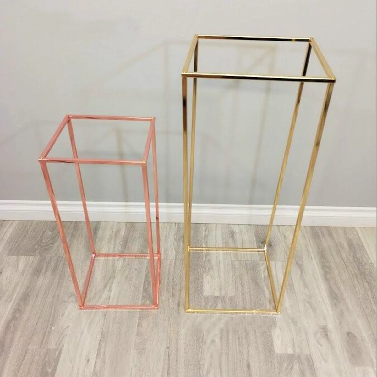 

10pcs)Indoor wedding table decorative tall metal rose gold plant stand for flowers AB0822