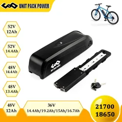 18650 21700 EBike Battery Pack 36V 48V 52V 19.2Ah 14.4Ah 12Ah Hailong Electric Bicycle Batteries for 250W 350W 500W 750W 1000W