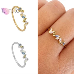 Fashion Micro Pave Crystal Rings for Women Minimalist Promise Love Rings Engagement Wedding Ring Trend Female Jewerly