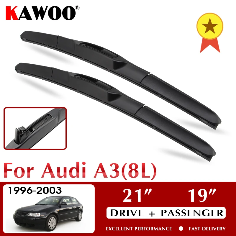 

KAWOO Wiper Front Car Wiper Blade For Audi A3(8L) Year From 1996 to 2003 Auto Windshield Windscreen Window 21"+19" LHD RHD