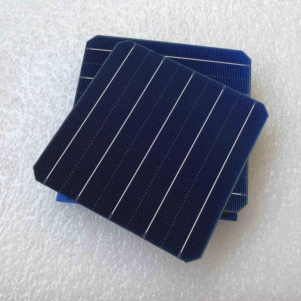 100 pcs 5.375 w 최대 6 w 22.0% effciency 학년 156*156mm 태양 광 모노 monocrystalline 실리콘 태양 전지 6x6 태양 전지 패널