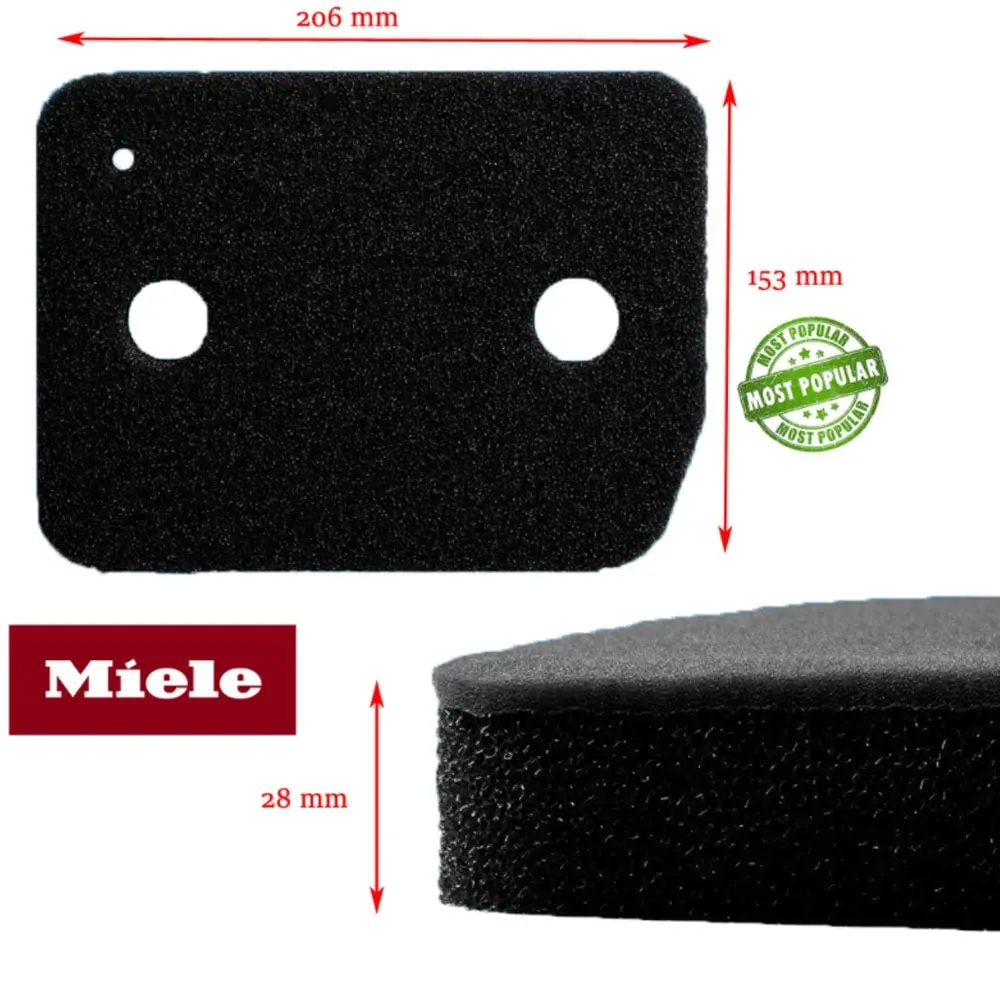 9164761 - Tumble Dryer Foam Filter  For Miele TMB540WP, TKS850WP, TKG840WP, TKS650WP, TKB150WP, TKG450WP, TCJ680WP, TMG840WP