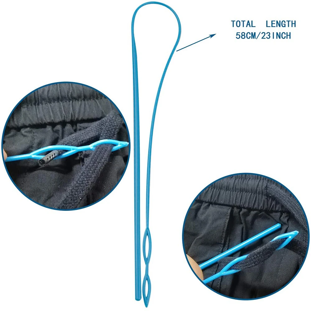 Flexible Plastic Drawstring Threader Easy Threader Drawstring Replacement Tool for Jackets Sweatpants Shorts Hoodies Drawstrings